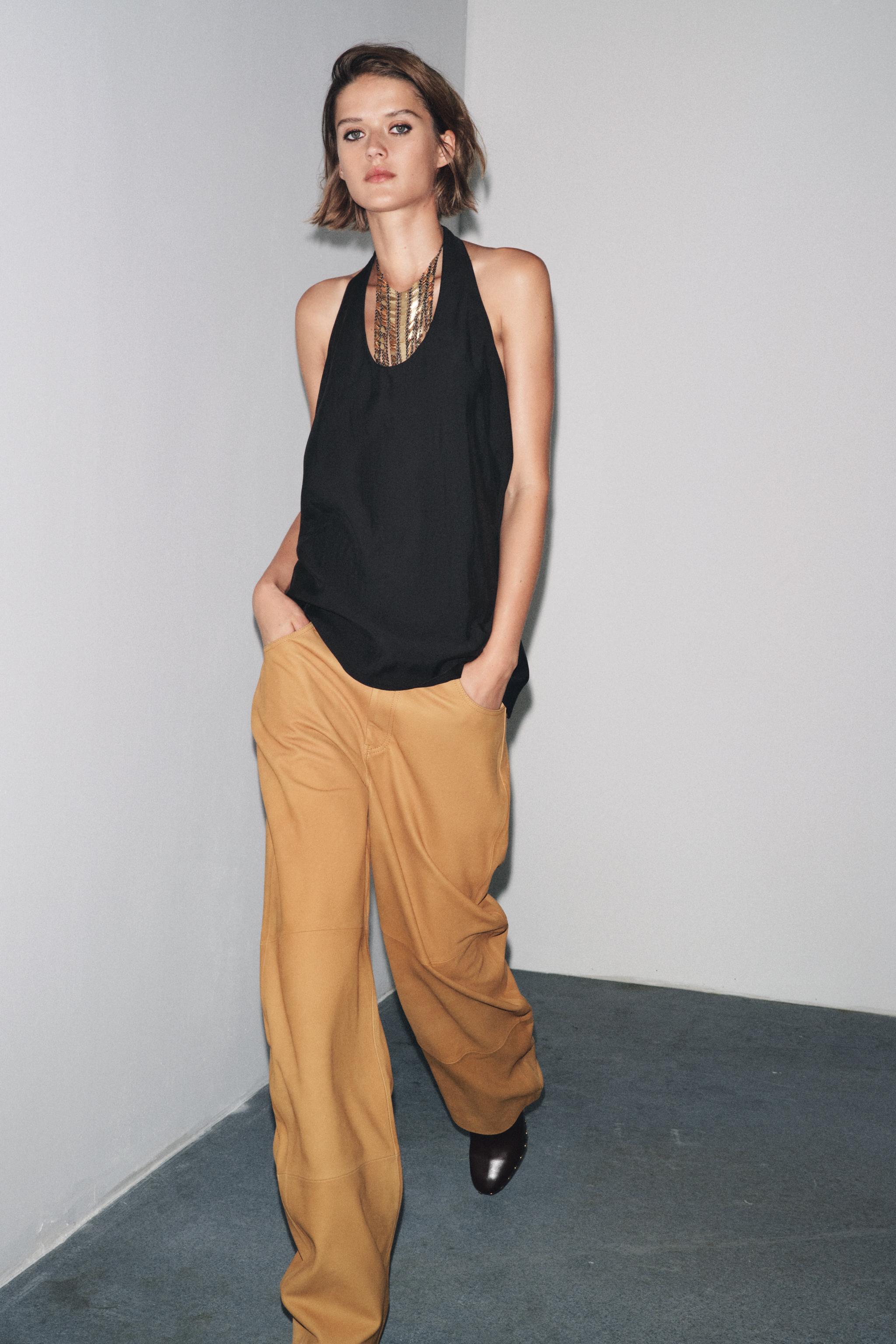 ZW COLLECTION FLOWY HALTER TOP